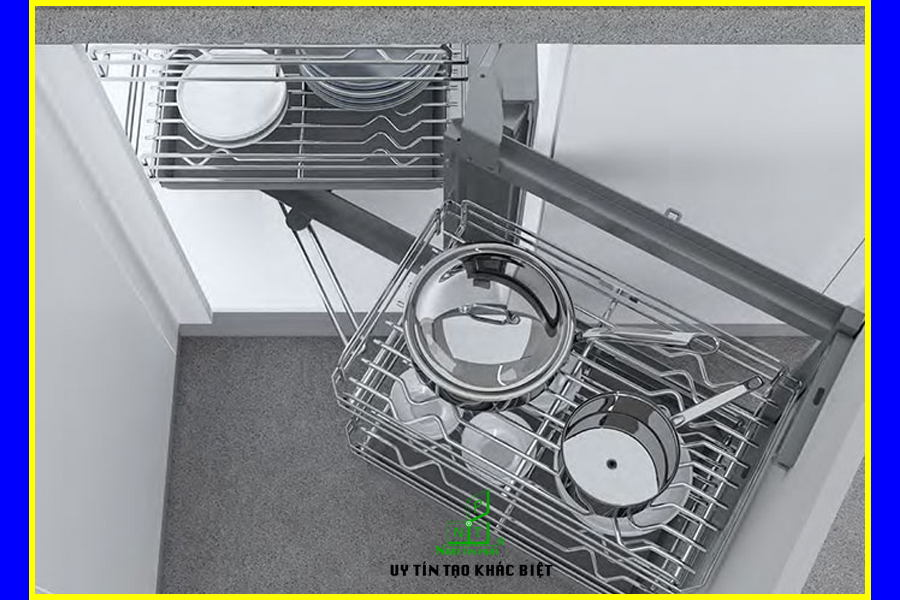 Kệ góc liên hoàn 4 rổ nan oval inox 304 EPV102