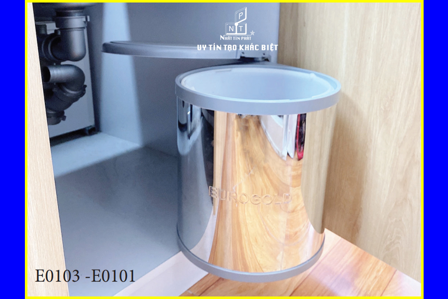 Thùng rác tròn âm tủ Eurogold E0101