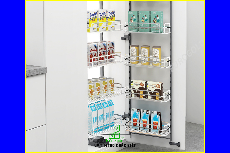 Tủ đồ khô 4 tầng 8 rổ inox 304 nan dẹt EPL80445