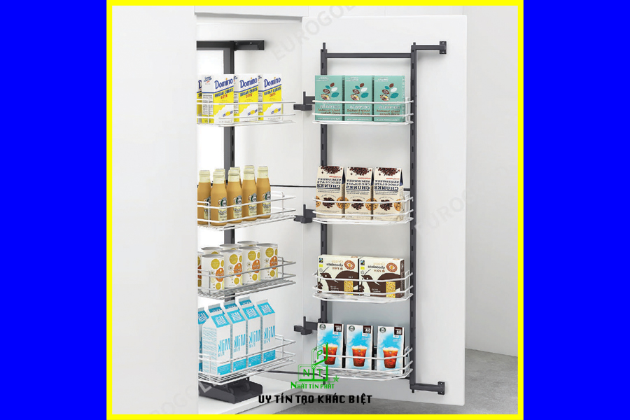 Tủ đồ khô 4 tầng 8 rổ inox 304 nan tròn EP80445